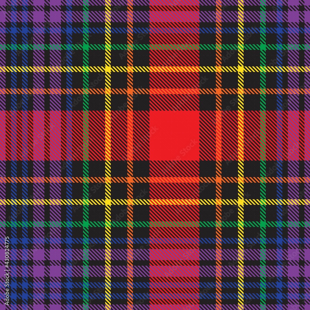 Rainbow Plaid Tartan Checkered Seamless Pattern Rainbow Plaid Tartan Checkered Seamless Pattern