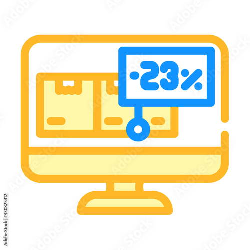 discount wholesale color icon vector. discount wholesale sign. isolated symbol illustration