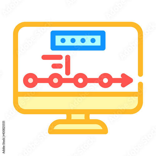 logistics tracking wholesale color icon vector. logistics tracking wholesale sign. isolated symbol illustration