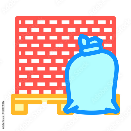 building materials wholesale color icon vector. building materials wholesale sign. isolated symbol illustration