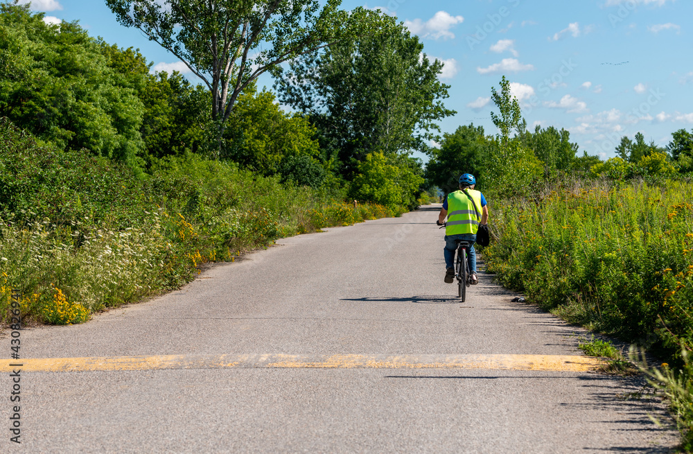 person riding a bike