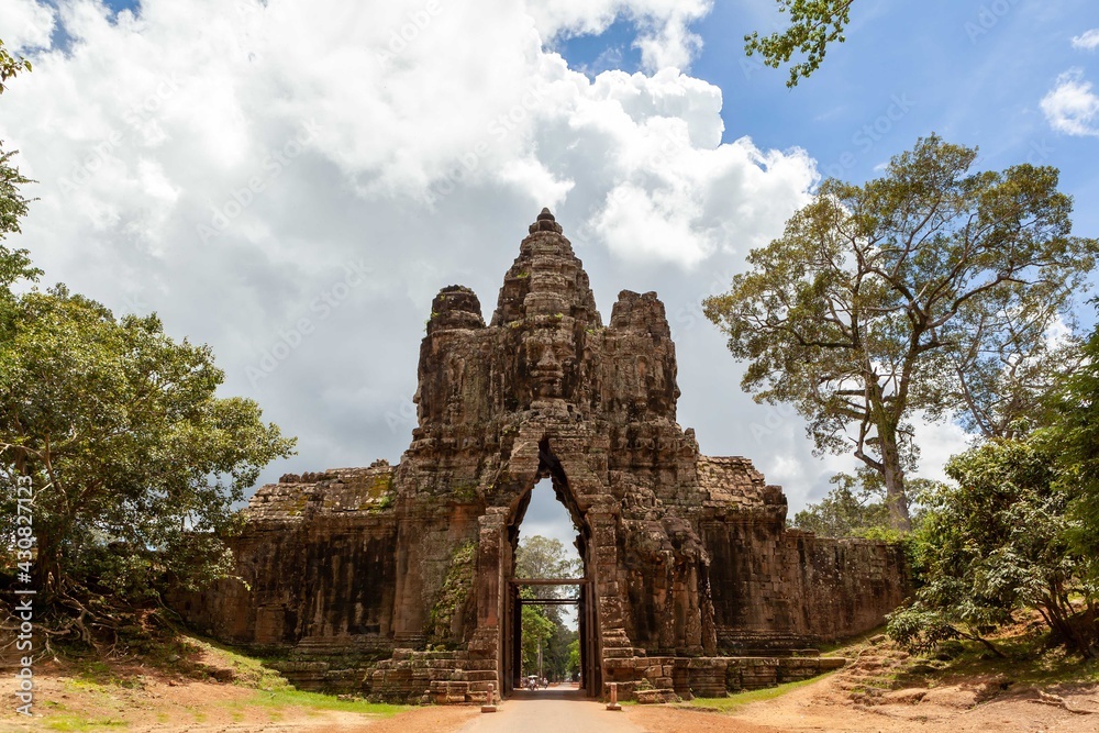 The gate to the city of Angkor Thom ,Siem Reap, Cambodia