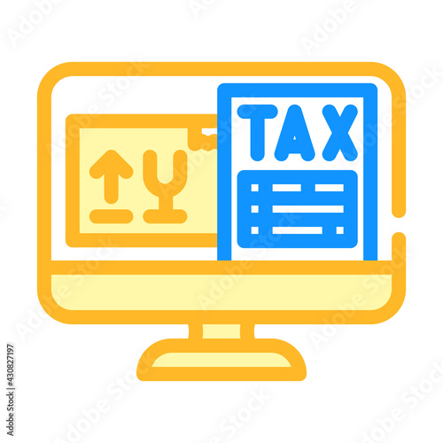 tax wholesale color icon vector. tax wholesale sign. isolated symbol illustration