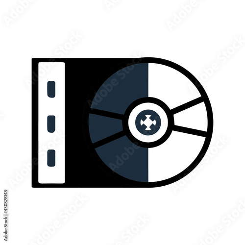 Cd disk drive vector icon