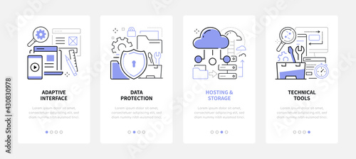 Web development - line design style web banners
