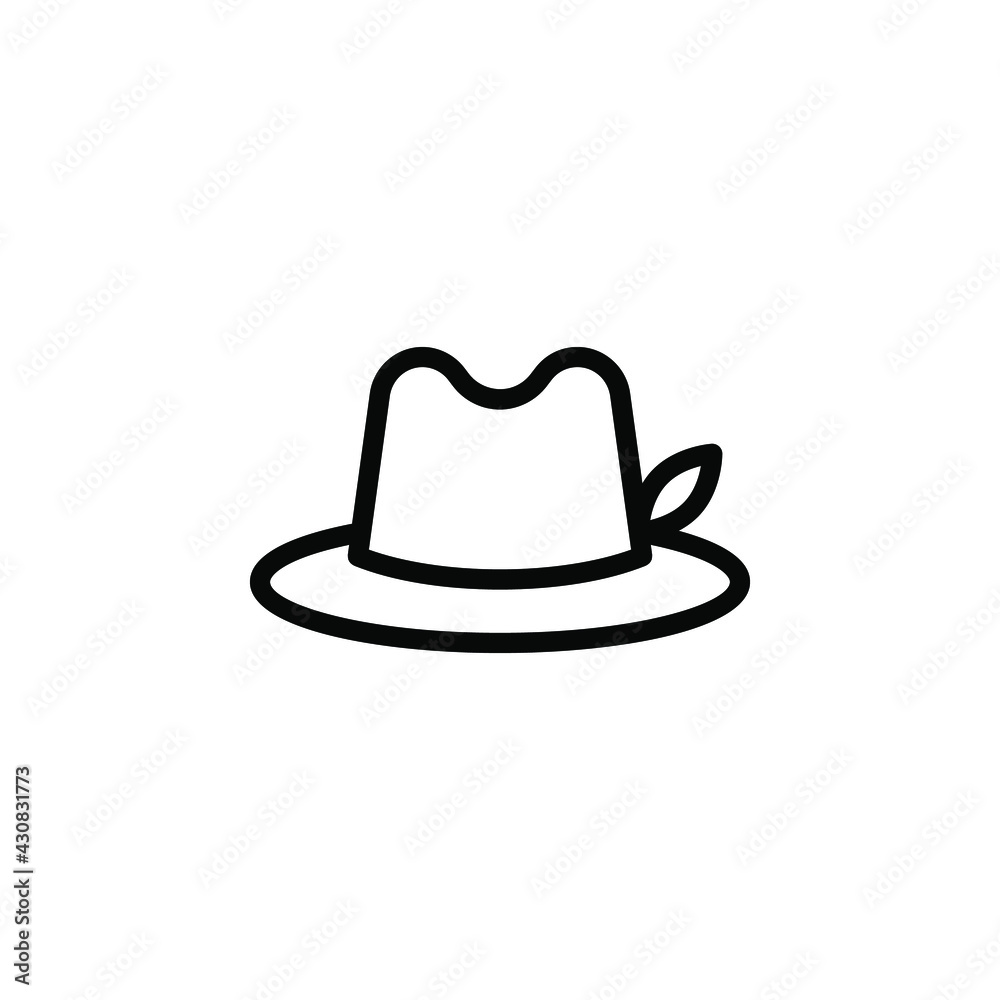 german hat line icon vector illustration german hat line icon vector illustration