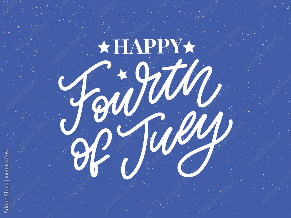 Fourth 4 of July stylish american independence day design Fourth of July
