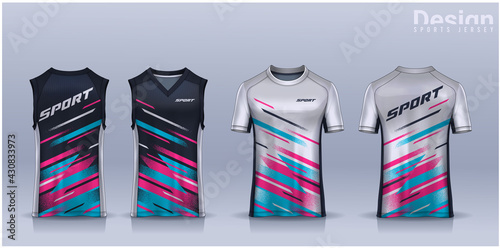 t-shirt sport design template, Soccer jersey mockup for football club, Running singlet,basketball Tank top.