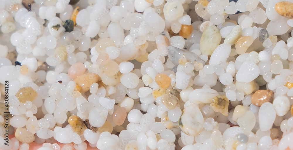 details of the quartz sand of the beach of is arutas, Cabras, Sardinia
