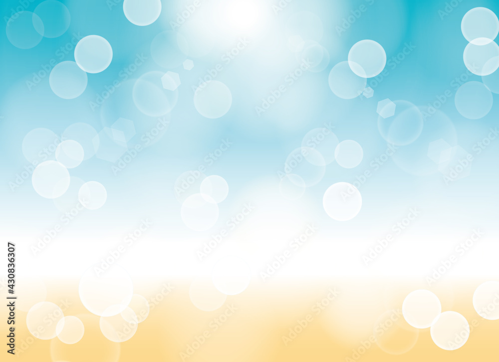 綺麗で眩しい夏の光のイラスト 透明で透き通った海と砂浜 Cuadros Acrilicos En Triptico