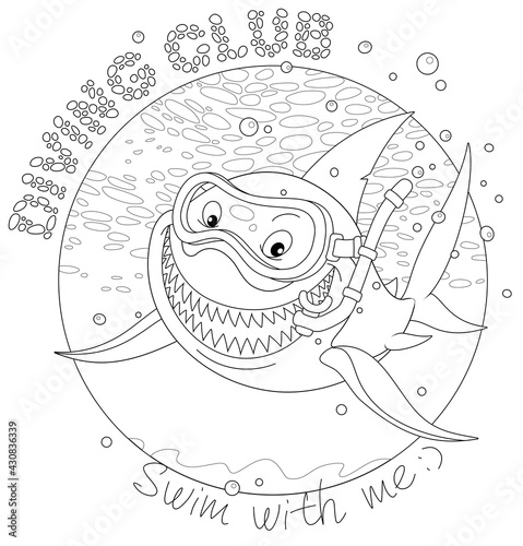 T-shirt design of a diving ...