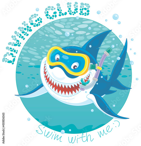 T-shirt design of a diving ...