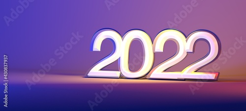 Wallpaper Mural year 2022 concept 3d isolated Torontodigital.ca