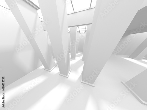 Abstract White Architecture Design Concept