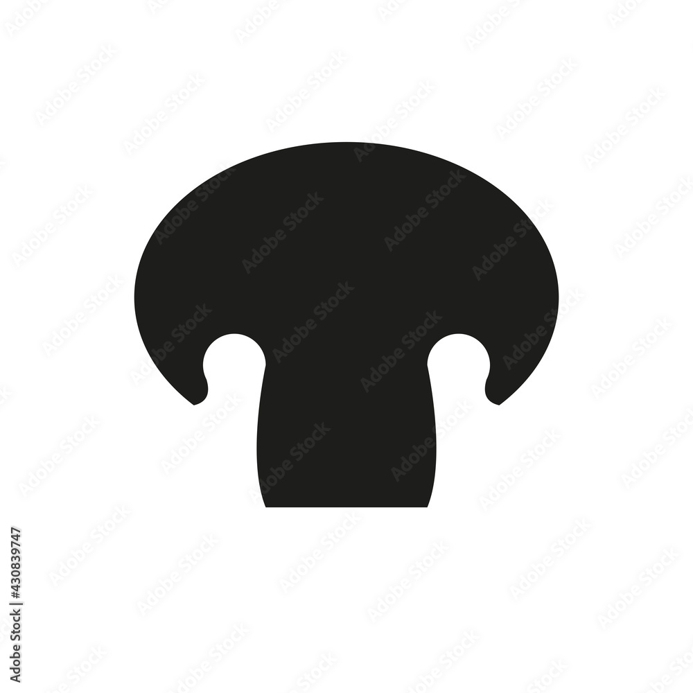 Mushroom icon. Simple vector illustration on a white background Mushroom icon. Simple vector illustration on a white background