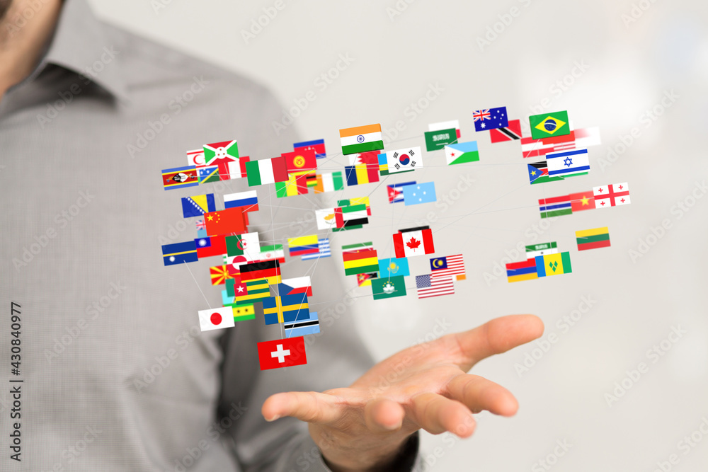 International Business World Flags Globe