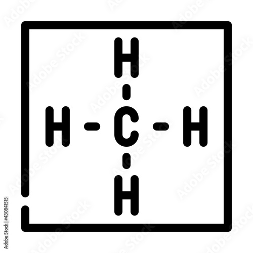methane biogas chemical line icon vector. methane biogas chemical sign. isolated contour symbol black illustration