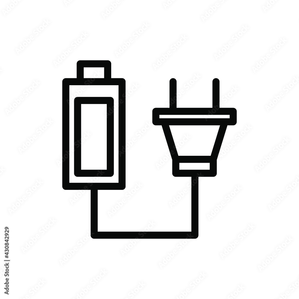 charging line icon vector illustration charging line icon vector illustration