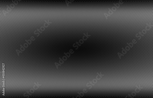 3d rendering. Abstract metal hexagon mesh plate texture surface wall design background.