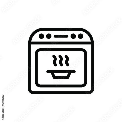 oven line icon vector illustration