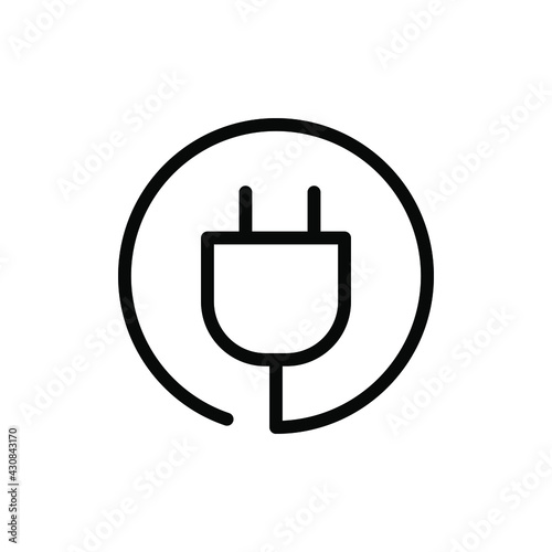 plug line icon vector illustration