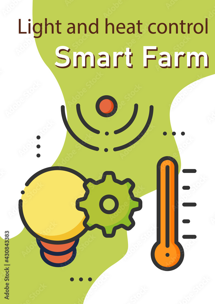 Vetor do Stock Light and heat control brochure.Check perfect