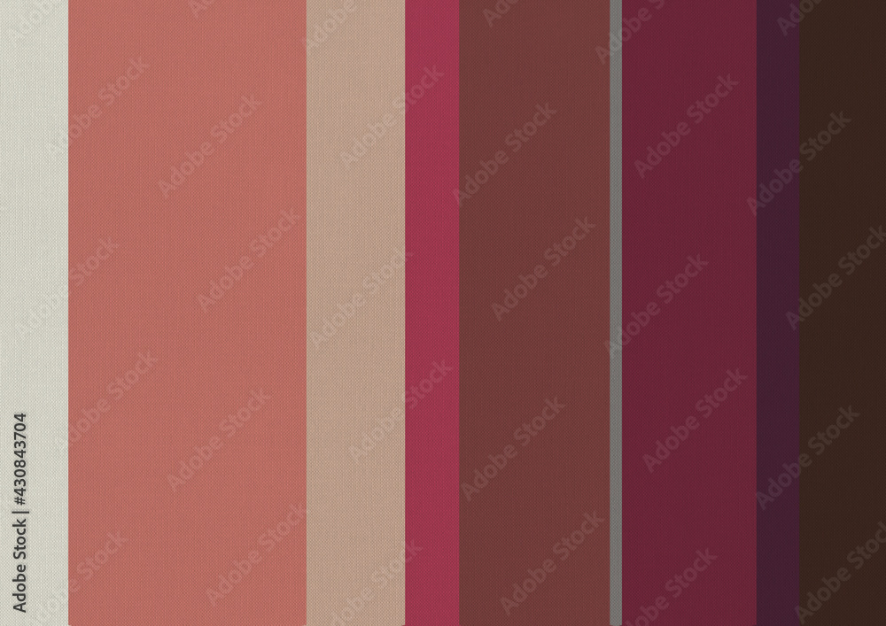 Fototapeta premium Cotton fabric texture printed with red colored stripes.