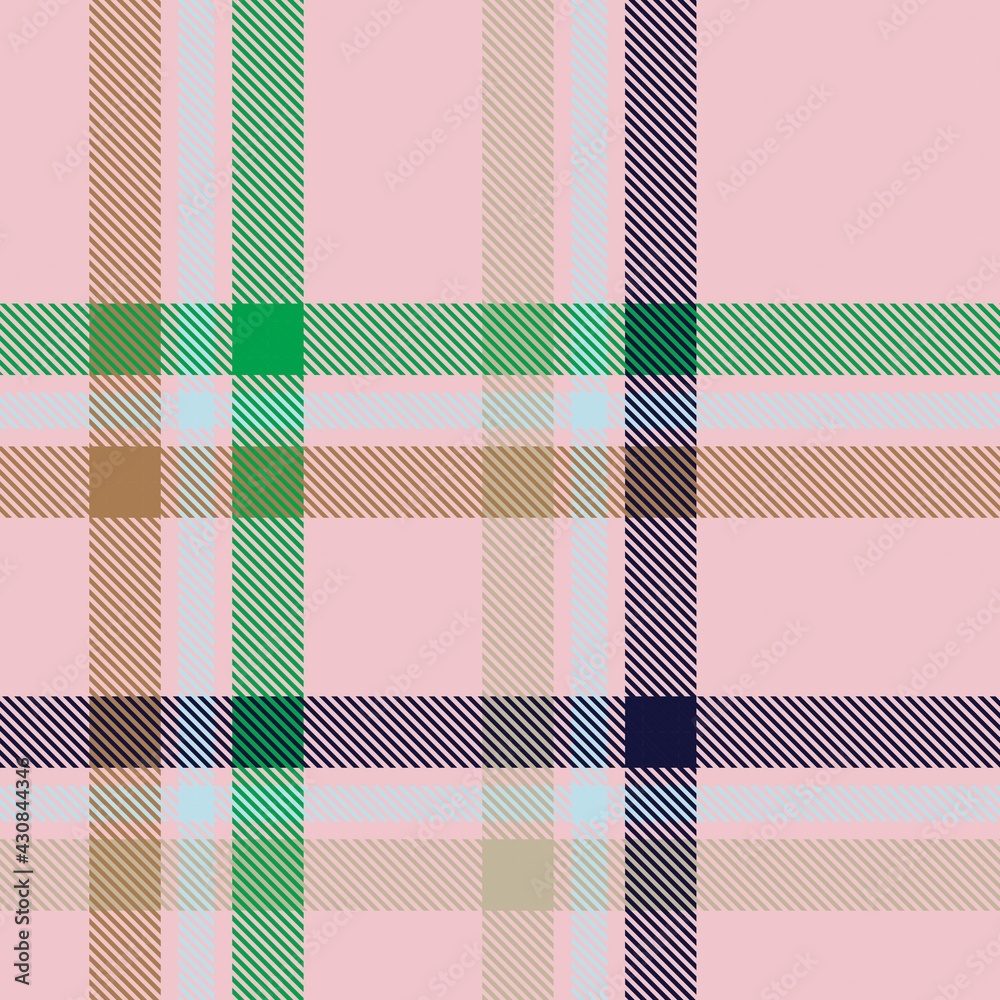 Colourful Plaid textured Seamless Pattern