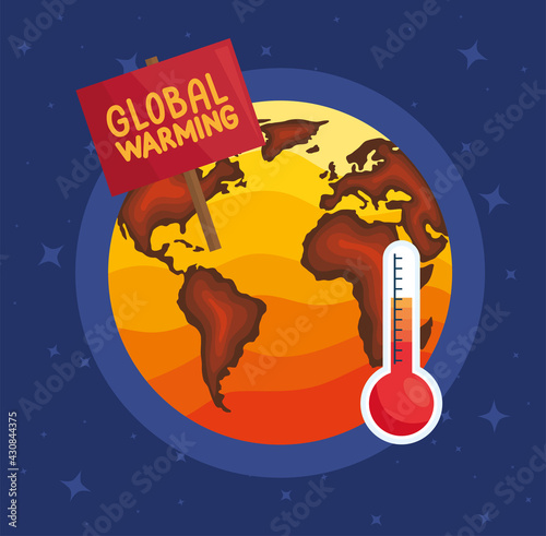 earth and thermometer