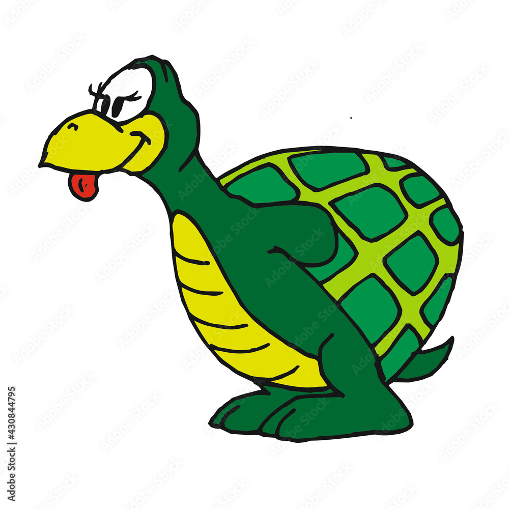 Fototapeta premium Turtle (comic,illustration)