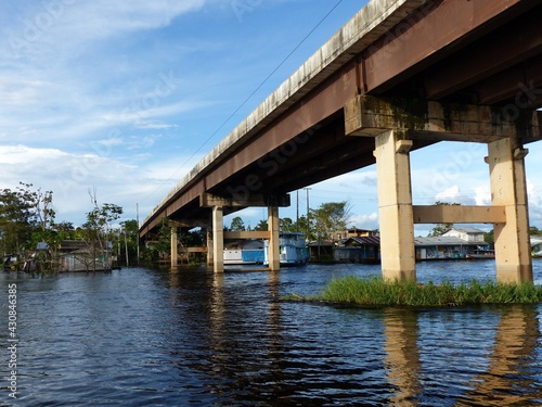 Bridge of the federal highway 319 over the river Parana do Araça near Araça. Amazon, Brazil. © guentermanaus
