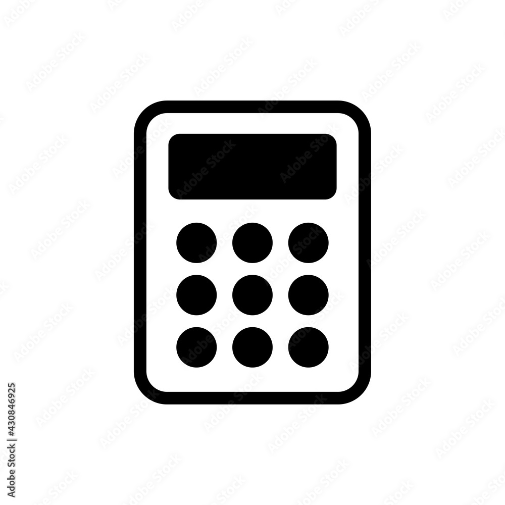 Calculator vector solid icon. banking and finance symbol eps 10 file Calculator vector solid icon. banking and finance symbol eps 10 file