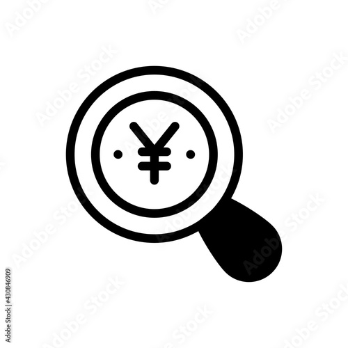Searching Finance vector solid icon. banking and finance symbol eps 10 file