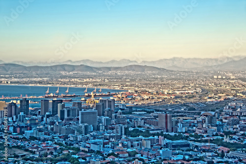 Aerial view of Cape Town, South Africa photo