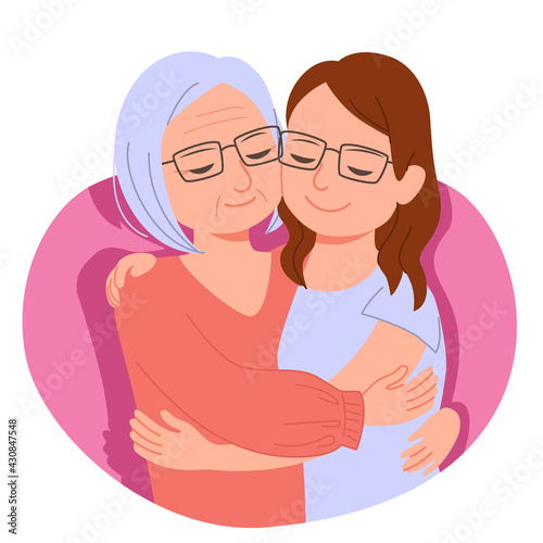 Young adult woman daughter ...