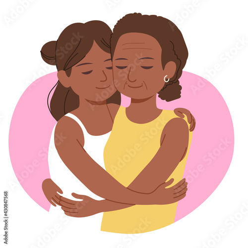 Young black African daughte...