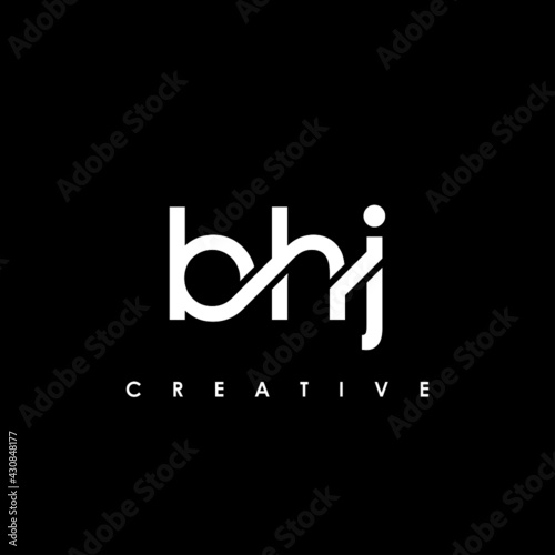 BHJ Letter Initial Logo Design Template Vector Illustration