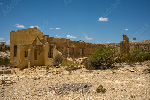 ruins in texas ghost town terlingua photo