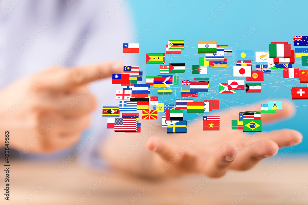 International Business World Flags Globe International Business World Flags Globe