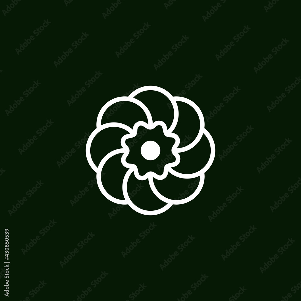 flower abstak desain logo icon flower abstak desain logo icon