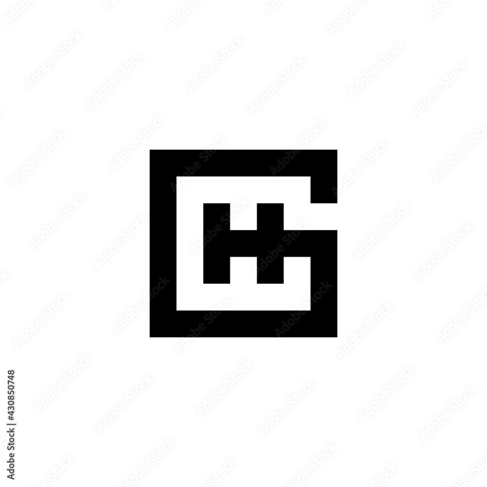 Initial letter GH logo vector monogram line Initial letter GH logo vector monogram line