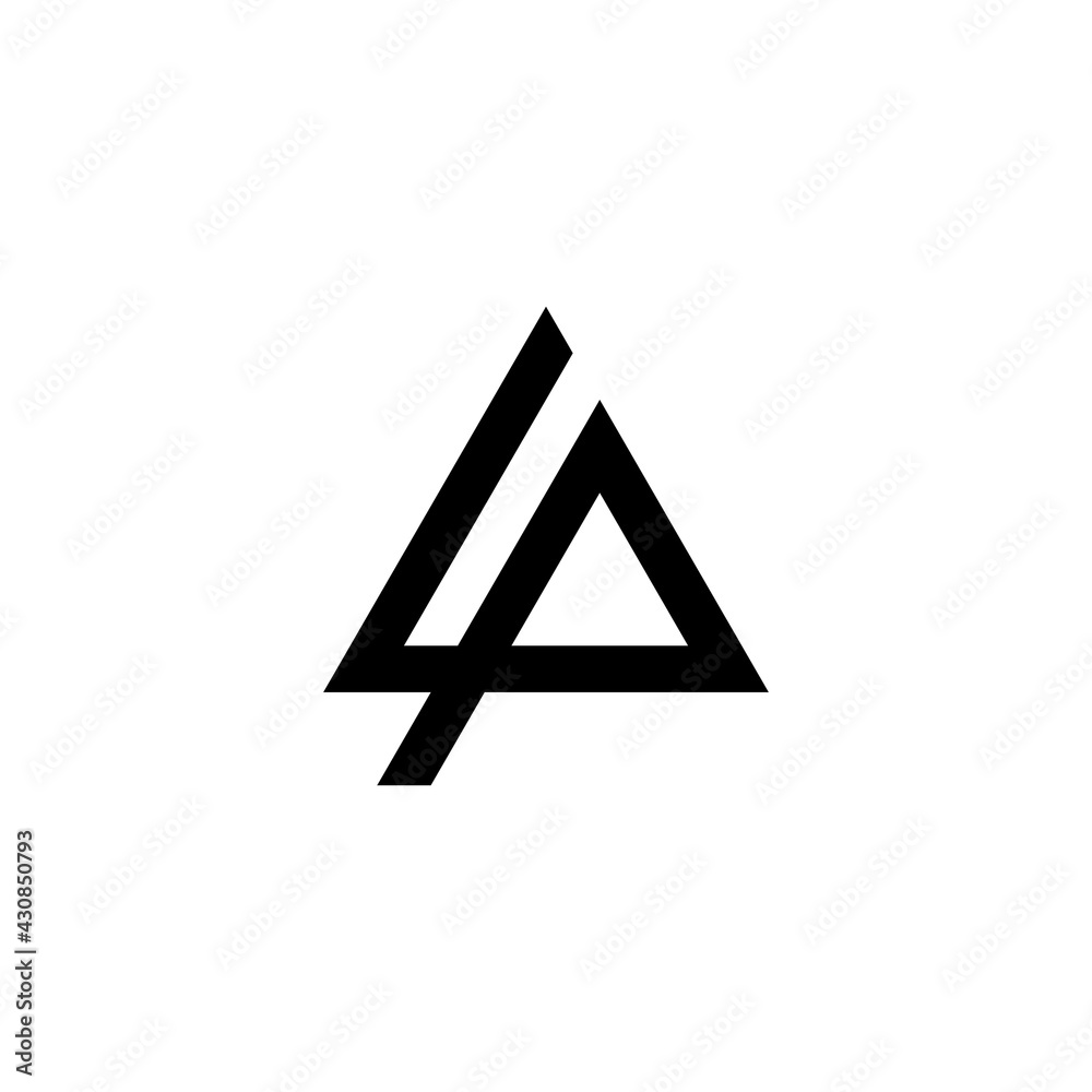 Initial letter LP logo vector monogram line Initial letter LP logo vector monogram line