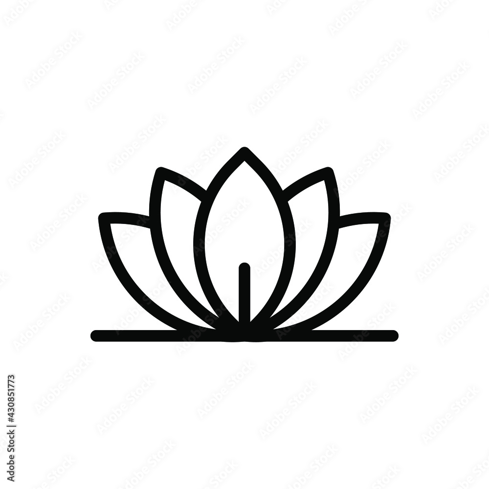 lotus line icon vector illustration lotus line icon vector illustration