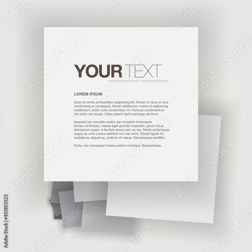 Text box with grayscale boxes background 
Eps 10 stock vector illustration