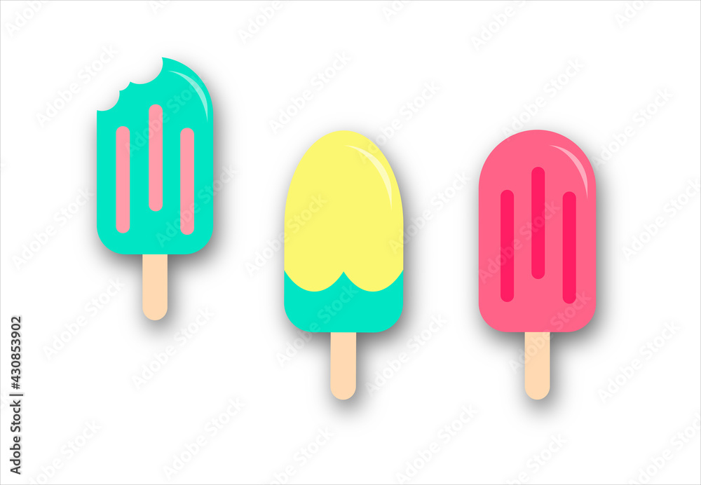 Flat Style Ice Cream Collection Flat Style Ice Cream Collection