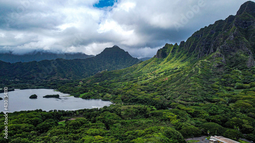 hawaii drone mountains