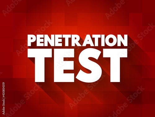 Penetration Test text quote, concept background