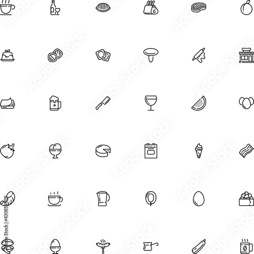 icon vector icon set such as: supermarket, sushi, key, rice, corners, ocean, froth, logotype, spare, farming, catch, rectangular, window, canned, half, biscuit, cookie, close, squash, coffe, cocktail