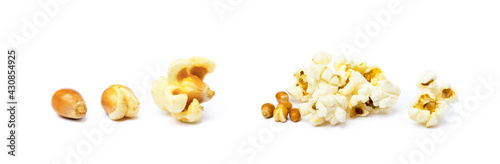  Fresh popcorn isolated on a white background
