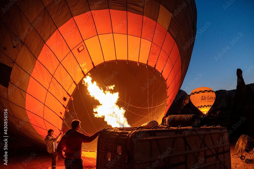 Obraz premium Cappadocia balloon tour and fairy chimneys